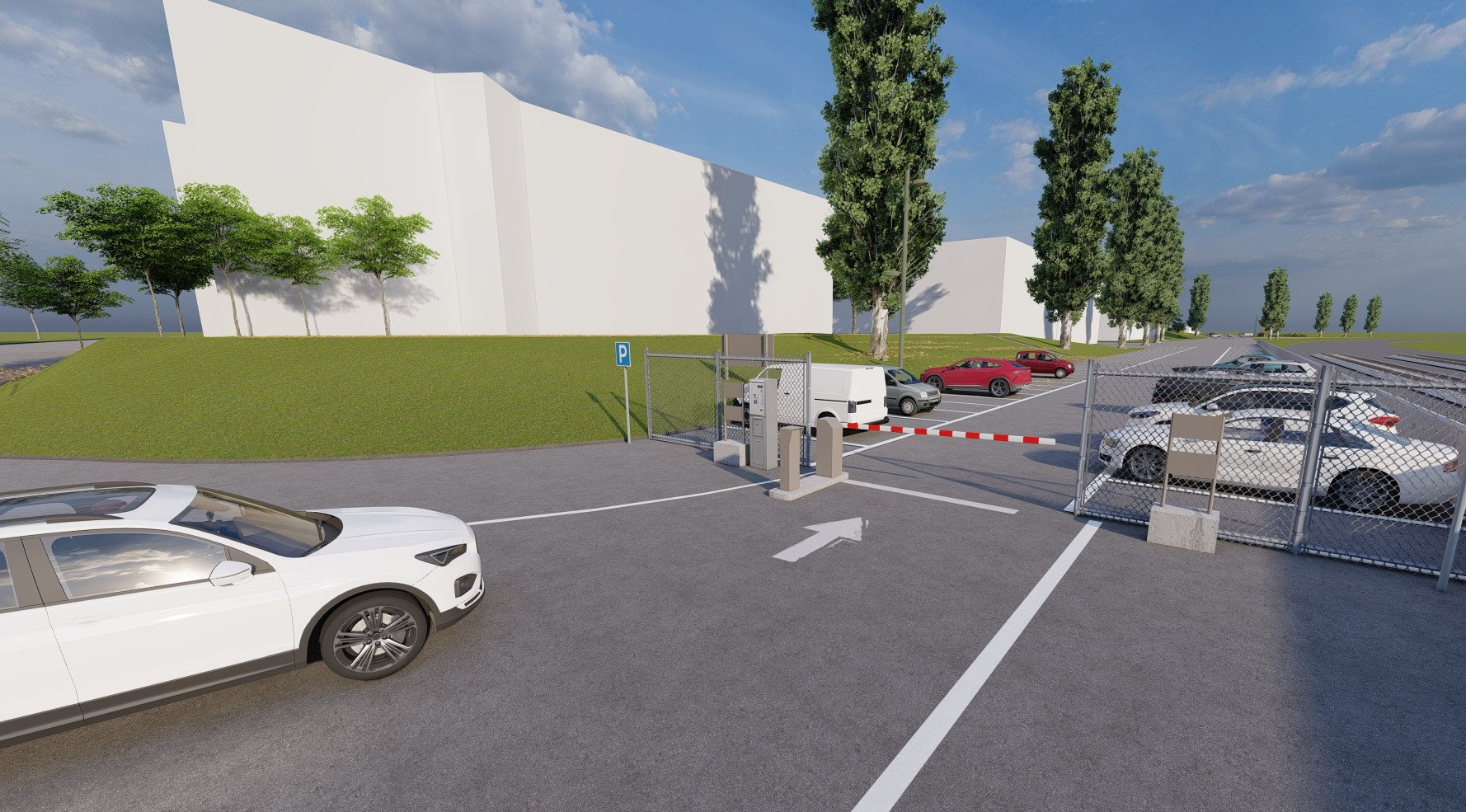 skizzierter Parkplatz der Baubetreuung Böheim